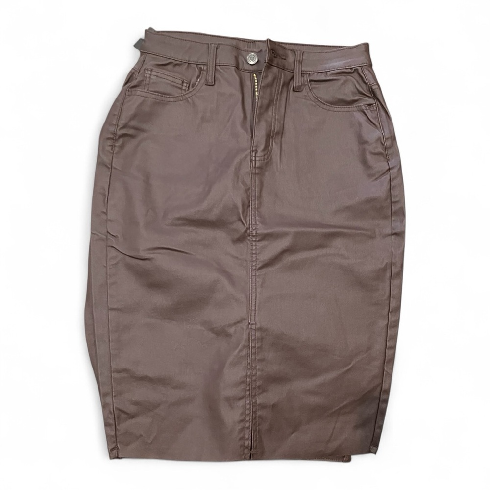 Elegant Brown Pencil Skirt